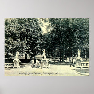 Poster Indianapolis, Indiana Woodruff Place 1910