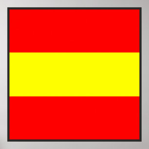 Poster indicateur de signal de l'alphabet maritime numéro