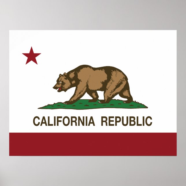 Poster Indicateur Ours de la République de Californie (Devant)