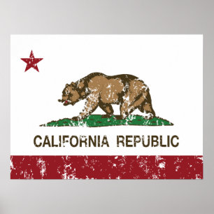 Poster Indicateur Ours de la République de Californie