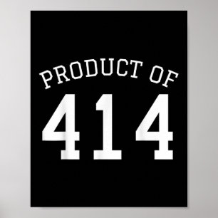 Poster Indicatif régional 414 Vêtements Pour Hommes Femme