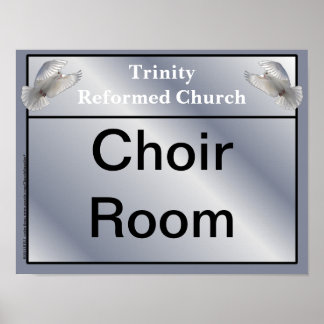 Poster Indications générales de l'église intérieure