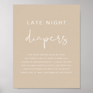 Poster INDIE Bohemian Beige Late Night Diapers Jeu