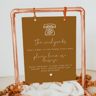 Poster INDIE Boho Burnt Orange Téléphone Symbole