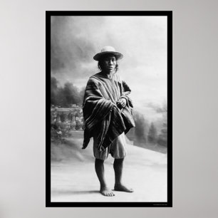 Poster Indien aymara en Bolivie 1905