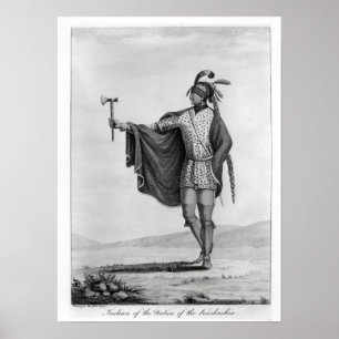 Poster Indien de la Nation de Kaskaskia