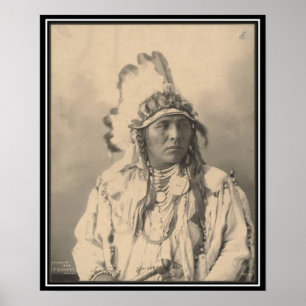 Poster Indien vintage : Jack lapin tacheté, Corbeau -