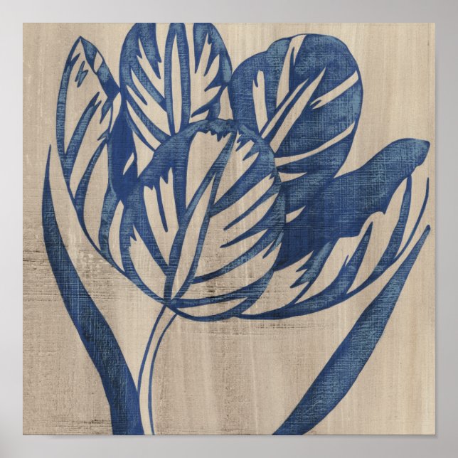 Poster Indigo Tulip (Devant)