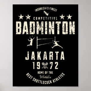 Poster Indonésie's Finest Competition Dminton Vintage 197
