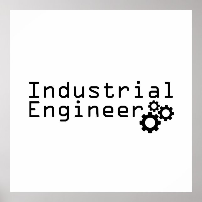 Poster Industrial Engineering Funny Engineer (Devant)