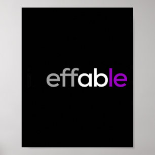 Poster Ineffable. Drôle de Fierté Auale, Lgbtq Ace, Lgbt