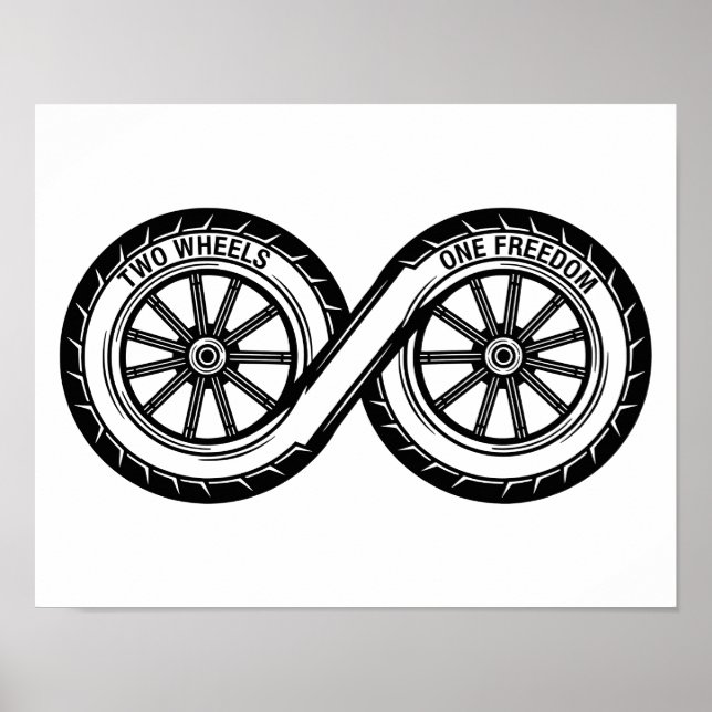 Poster Infinity Deux Roues Liberté (Devant)