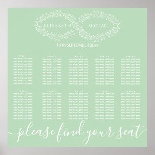 Poster Infinity néo menthe botanique romantique chic élég