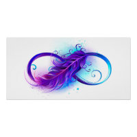 Infinity with purple feather