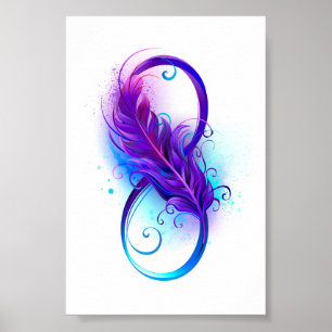 Poster Infinity with purple feather