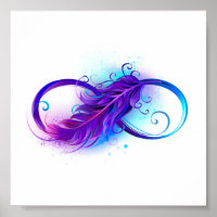 Infinity with purple feather