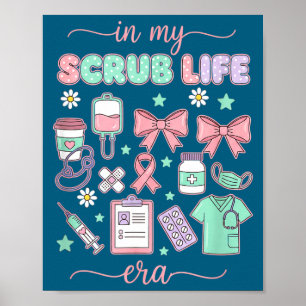 Poster Infirmière à l'ère de ma vie de blouse, nœud coque