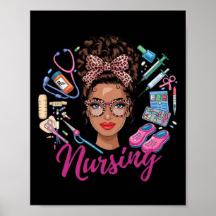 Poster Infirmière à mélanine noire Mois de l'histoire des