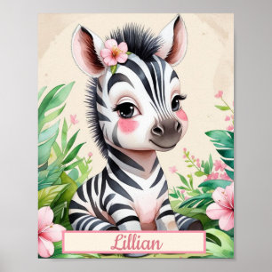 Poster Infirmière à thème de la jungle féminine personnal