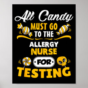 Poster Infirmière allergologue drôle Halloween