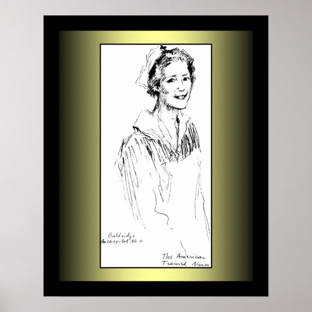 Poster Infirmière Américaine ~ Angel Of Mercy ~ World War (Devant)