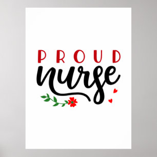 Poster Infirmière Cadeau Infirmière Fière