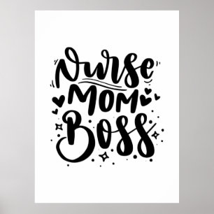 Poster Infirmière Cadeau Infirmière Maman Chef