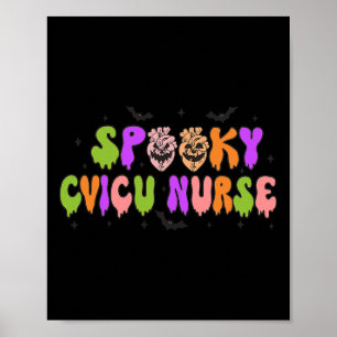 Poster Infirmière cardiaque éffrayante Halloween Pompe ca