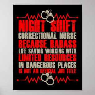Poster Infirmière correctionnelle Mauvaise vie Sauveur Pr