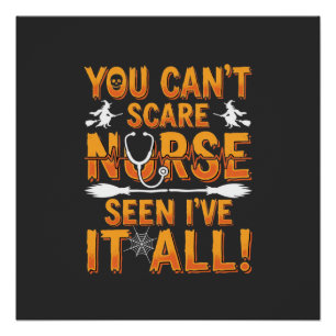 Poster Infirmière d'Halloween a tout vu Design_1