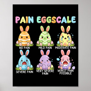 Poster Infirmière drôle de jour de Pâques Œufs Échelle de