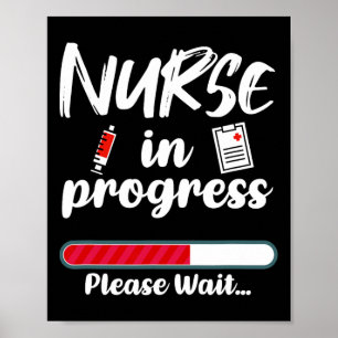 Poster Infirmière en cours Chargement Funny Nursing Schoo