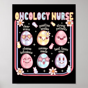 Poster Infirmière en oncologie Œuf de Pâques Cute Hématol
