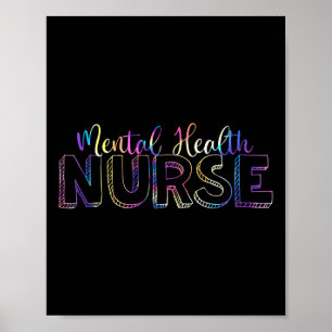 Poster Infirmière en santé mentale Tie Dye Psych Psychiat