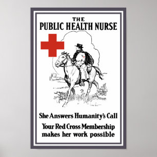 Poster Infirmière en santé publique — Croix-Rouge