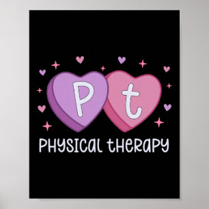 Poster Infirmière en thérapie physique Saint-Valentin bon