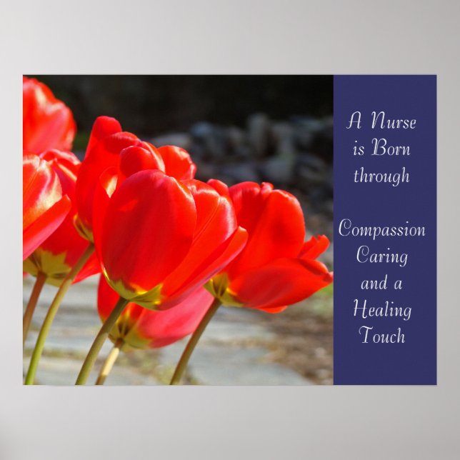 Poster Infirmière est né art Soins Compassion Soins Touch (Devant)