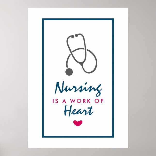 Poster Infirmière est une oeuvre de Heart Saying avec Ste (Devant)