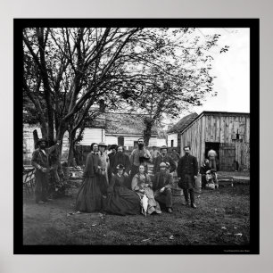 Poster Infirmière et officier de la Commission sanitaire 