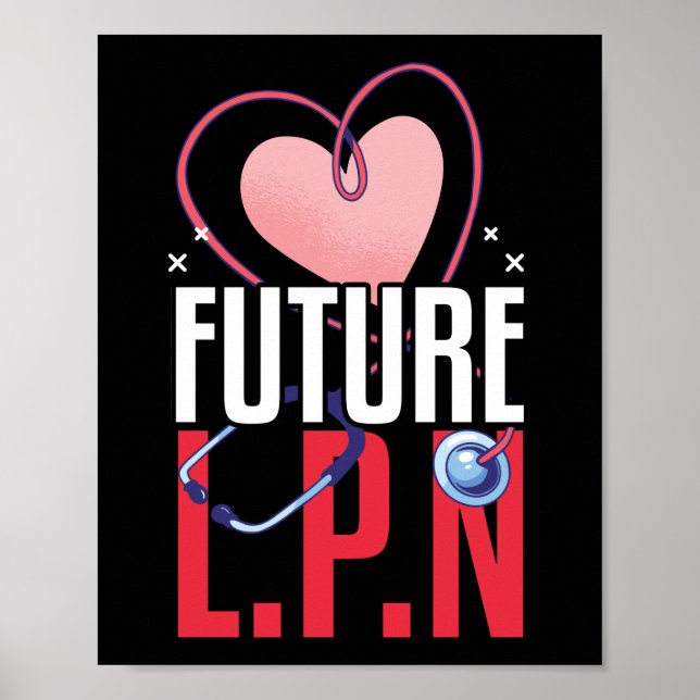 Poster Infirmière Futur Lpn Infirmière (Devant)
