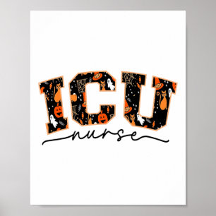 Poster Infirmière Icu Halloween Soins Critiques Ccu Ca In