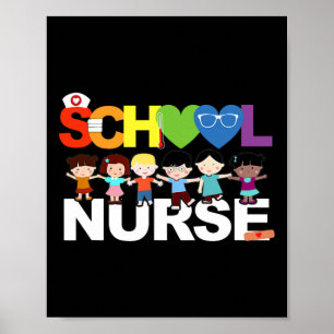 Poster Infirmière inscrite à l'école primaire Retourner à