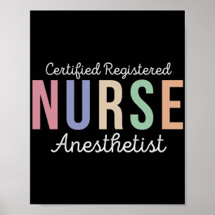 Poster Infirmière inscrite certifiée Anesthetist CRNA