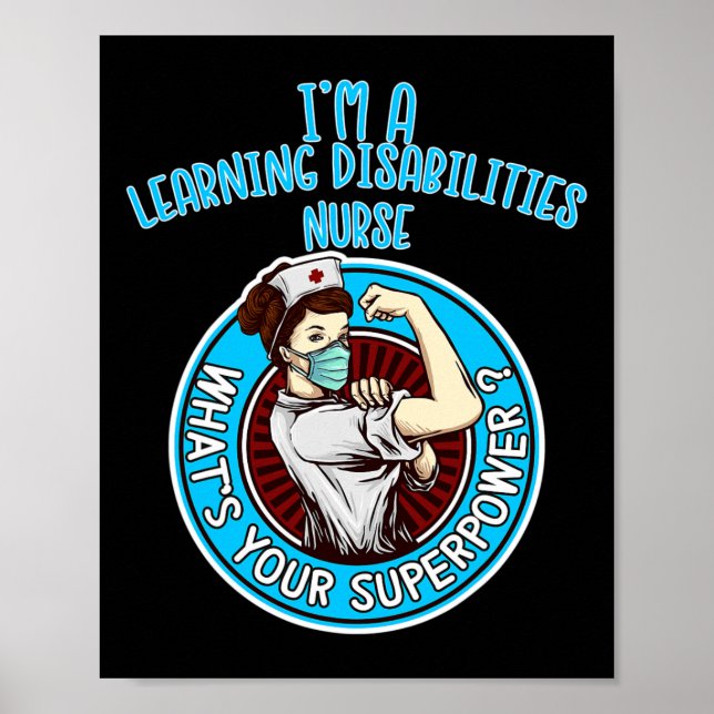 Poster Infirmière Invalidité Apprentissage Pour Femmes In (Devant)