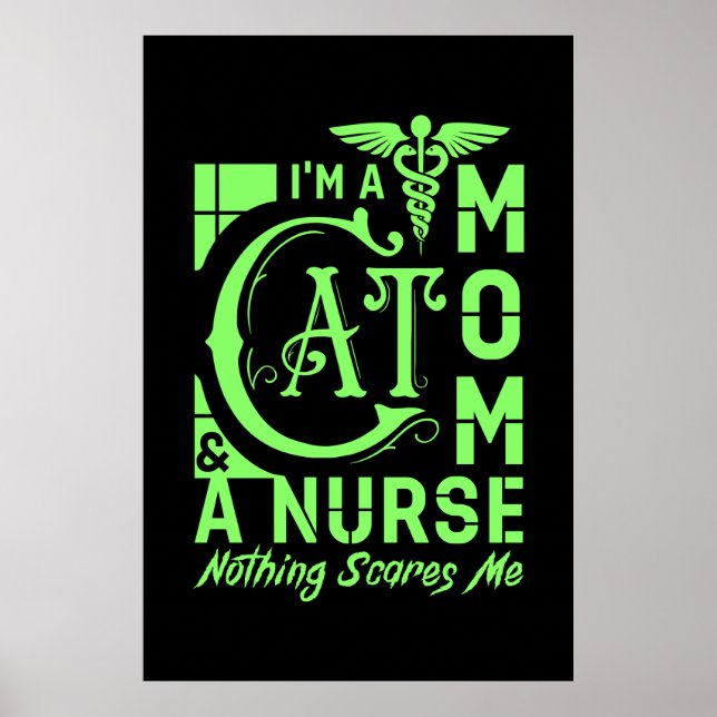 Poster Infirmière maternelle - Drôle cadeau pour les infi (Devant)