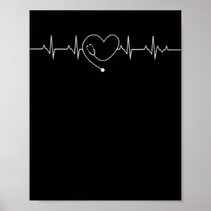Poster Infirmière Médicale Stethoscope Infirmière Heartbe