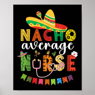 Poster Infirmière pas moyenne Cinco De Mayo Fiesta Mexica