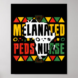 Poster Infirmière Pédiatrie Mélanisée Mois de l'Histoire 
