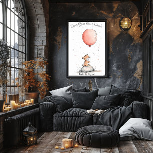 Poster Infirmière personnalisée - Tiger Cub & Red Balloon