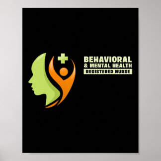 Poster Infirmière psychiatrique en santé mentale et compo